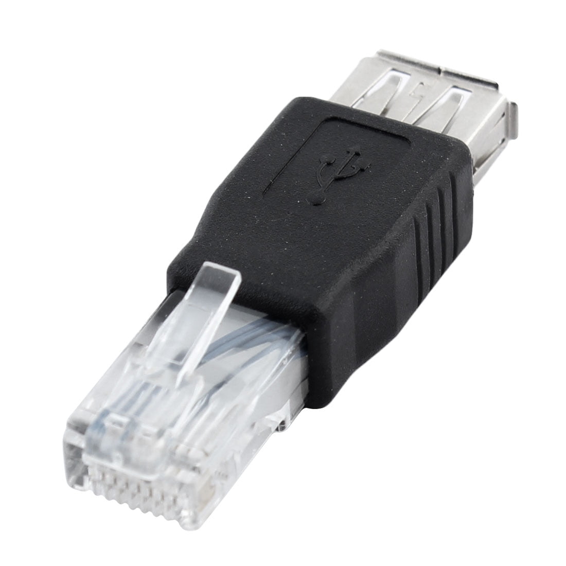 USB 2.0 Female to RJ45 Male Ethernet Adapter Converter Connector .