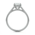 thumbnail image 3 of Dash Jewel 2.2 Ct Emerald Cut Lab Created Diamond Split Shank Anniversary Ring for Her - 14K White Gold Plated Diamond Ring - Anniversary Gifts - Silver Women's Diamond Ring for Wedding Gift, 3 of 7