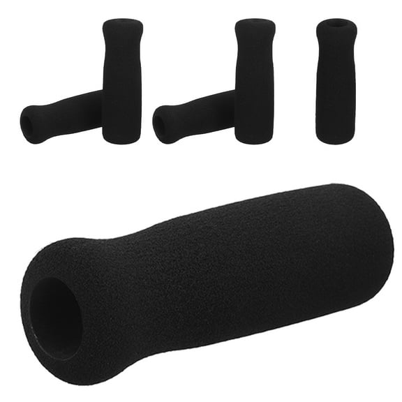 PBPBOX 6Pcs Black Cane Handle Grips Soft Foam Non Slip Crutch Parts for Daily Use