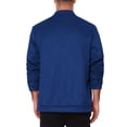 thumbnail image 3 of Men's Vintage Bomber Jacket Lightweight Stand Collar Zipper Casual Suede Jacket S Navy Blue, 3 of 6