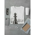 thumbnail image 3 of Two Chess Pieces Sketch T-Shirt Men -Image by Shutterstock, Male 4X-Large, 3 of 4