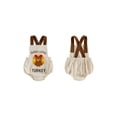 thumbnail image 2 of RUINIXCW Baby Thanksgiving Romper Letter Turkey Embroidered Sleeveless Overalls, 2 of 8