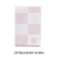 thumbnail image 3 of s Hand Towels 3-Pack, 30x30 cm, Soft Natural Fiber, Five-Pointed Star Print, Quick-Dry, Lint-Free, Assorted Pink Green Blue, 3 of 6