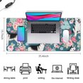 thumbnail image 5 of Long Mouse Pads for Desk,Husky Dog Flower Floral Desk Mats on Top Of Desks, Desk Mouse Pad Extra Large with 3mm Non-Slip Base and Stitched Edge for Gaming,Office,Work,Home 35.4"x15.7", 5 of 6