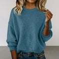 thumbnail image 2 of Chuancc Women's Crew Neck Sweatshirt,Basics Womens Clothing Womens Holiday Tops Dressy Womens Clothes Trendy 2026 Womens Thermal Underwear Thermal Underwear B-Navy 3XL, 2 of 9