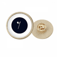 thumbnail image 1 of Musique Blanche Huitième Reste Noir Rond Métal Broche d'Or Clip, 1 of 3