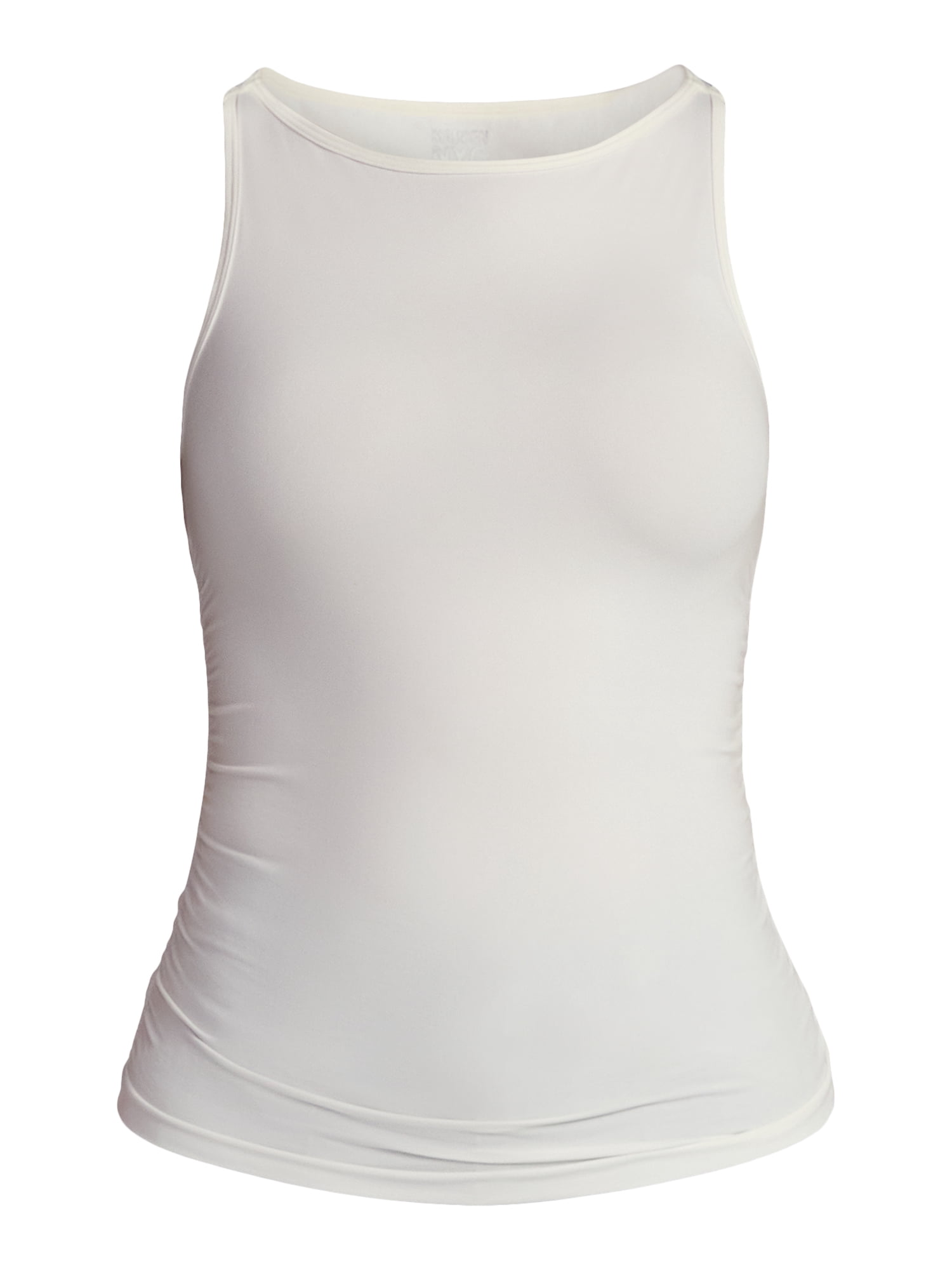 MNYC Seamless Ruched Boat Neck Tank, Women's