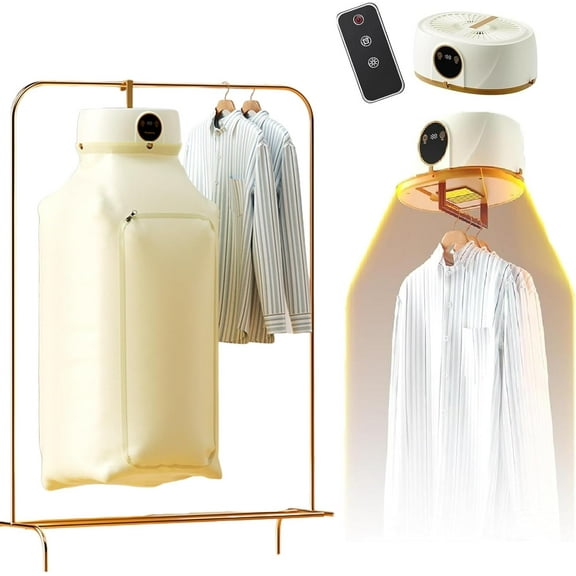 Automatic Ironing Machine, Portable Clothes Dryer Upgraded, Automatic Wireless Vertical Steam Iron, Portable Dryer with Remote Control for Apartment, Travel, Fast Drying