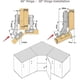 thumbnail image 5 of 45 Degree Corner Hinge 35mm with Damper for Multi-Side Door Soft Close Hinges for Corner Folding Doors Cupboard Furniture Kitchen Set of 4, 5 of 5