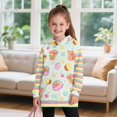 thumbnail image 3 of Psesaysky Capybara Ice Cream Cartoon Print Girls Hoodies Fleece Sweatshirts Hoodie Dress Long Sleeve Cozy lightweight Pullover Tops with Pocket Kids Warm Outwear for 5-6 Years, 3 of 7