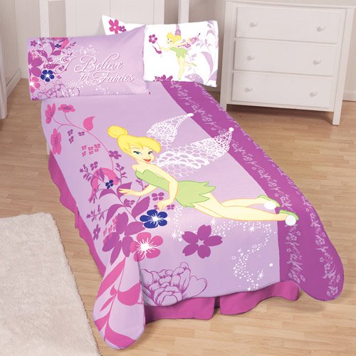 Disney Fairies Tinker Bell Powder Flowers Fleece Blanket, 62"x90"