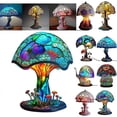 thumbnail image 1 of Mushroom Table Lamps Stained Resin Plant Series Lamp USB Night Light Bedside New, 1 of 5