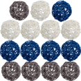 thumbnail image 2 of Bolas de ratán Yaomiao para rellenar jarrones, 15 unidades, 4,5 cm, azul, gris y blanco, 2 of 7