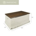 thumbnail image 5 of OS Home and Office Furniture Cottage Series Wood Storage Trunk in Distressed Wht, 5 of 5