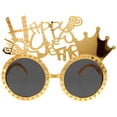 thumbnail image 1 of OULII 1Pcs Lunettes de Réveillon Dorées Rondes pour Photos de Fête, 1 of 8