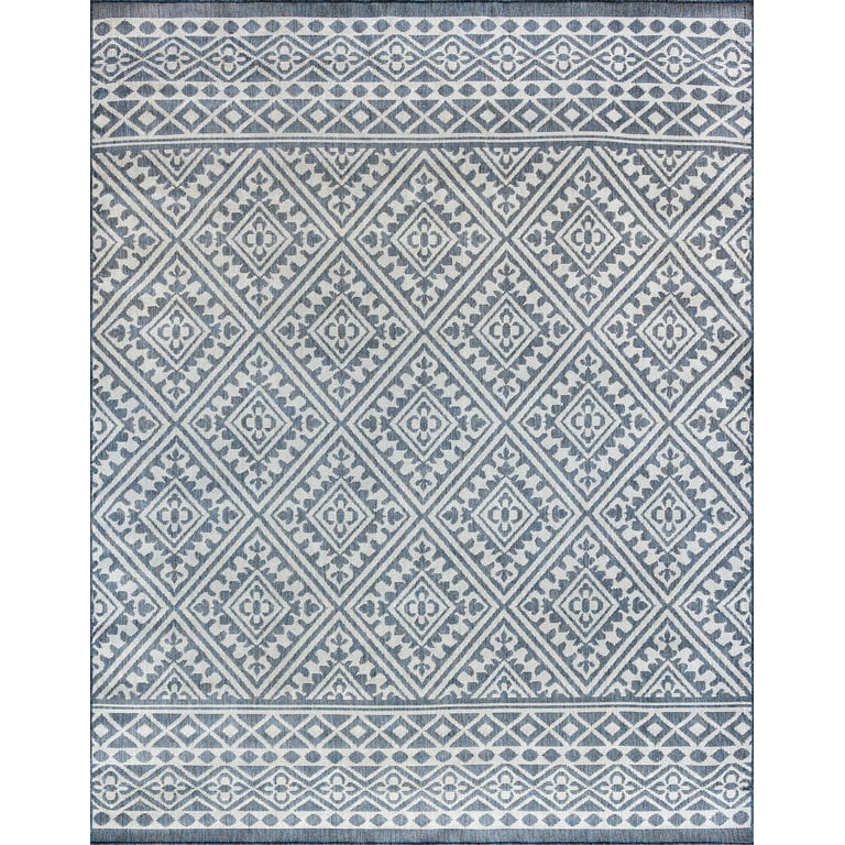  Navy Water Resistant 5x7 Indoor Outdoor Rug, Outdoor Rugs for  Patios, Deck, Porch, Entry, Entryway, Outside Area Rug