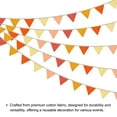 thumbnail image 4 of Uxcell 8.5 Feet Garland Pennant Bunting Fabric Flags Hangings Banner Orange Yellow for Christmas Bridal Shower Party Anniversary Decorations 10Pcs, 4 of 7