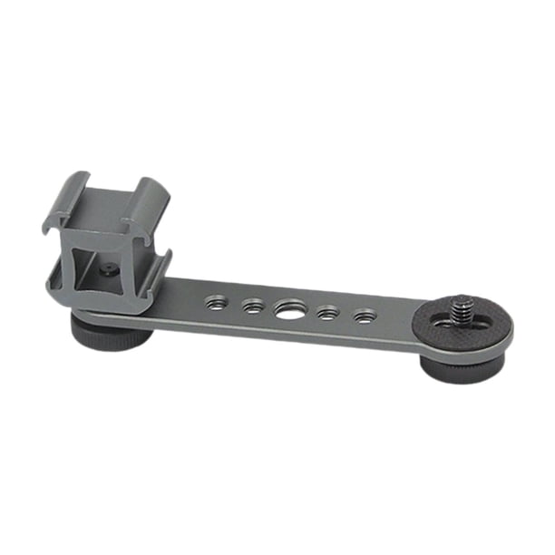 Soporte de montaje de zapata triple para estabilizador de cardán, tornillo de 1/4'', aleación de aluminio Gris