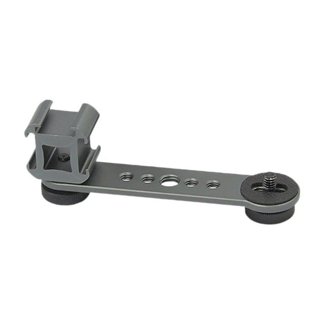 Placa de montaje de zapata triple para micrófono, estabilizador de cardán con soporte de extensión para flash de cámara de pulgada Gris