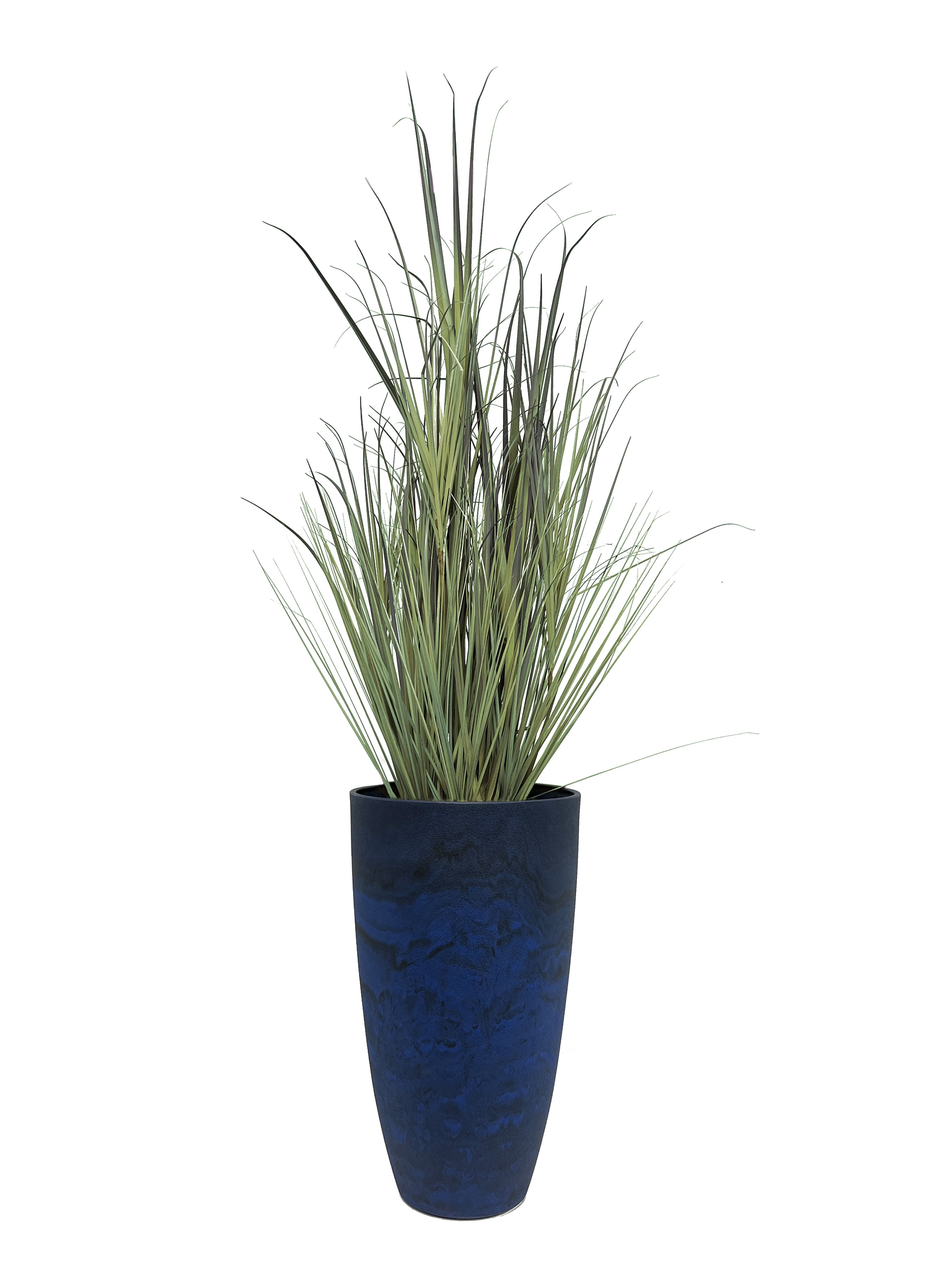 Acerra Curved Vase Planter, 11.5" x 20"H, Blue