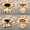 thumbnail image 6 of FSLiving 1-Pack 5.1" Industrial Black Metal Lamp Shades, Modern Replacement Rustic Elegant Crystal Lampshade for E26/E27 Living Room Bedroom Bathroom Wedding Centerpiece Event Party Lamp Fixtures, 6 of 6