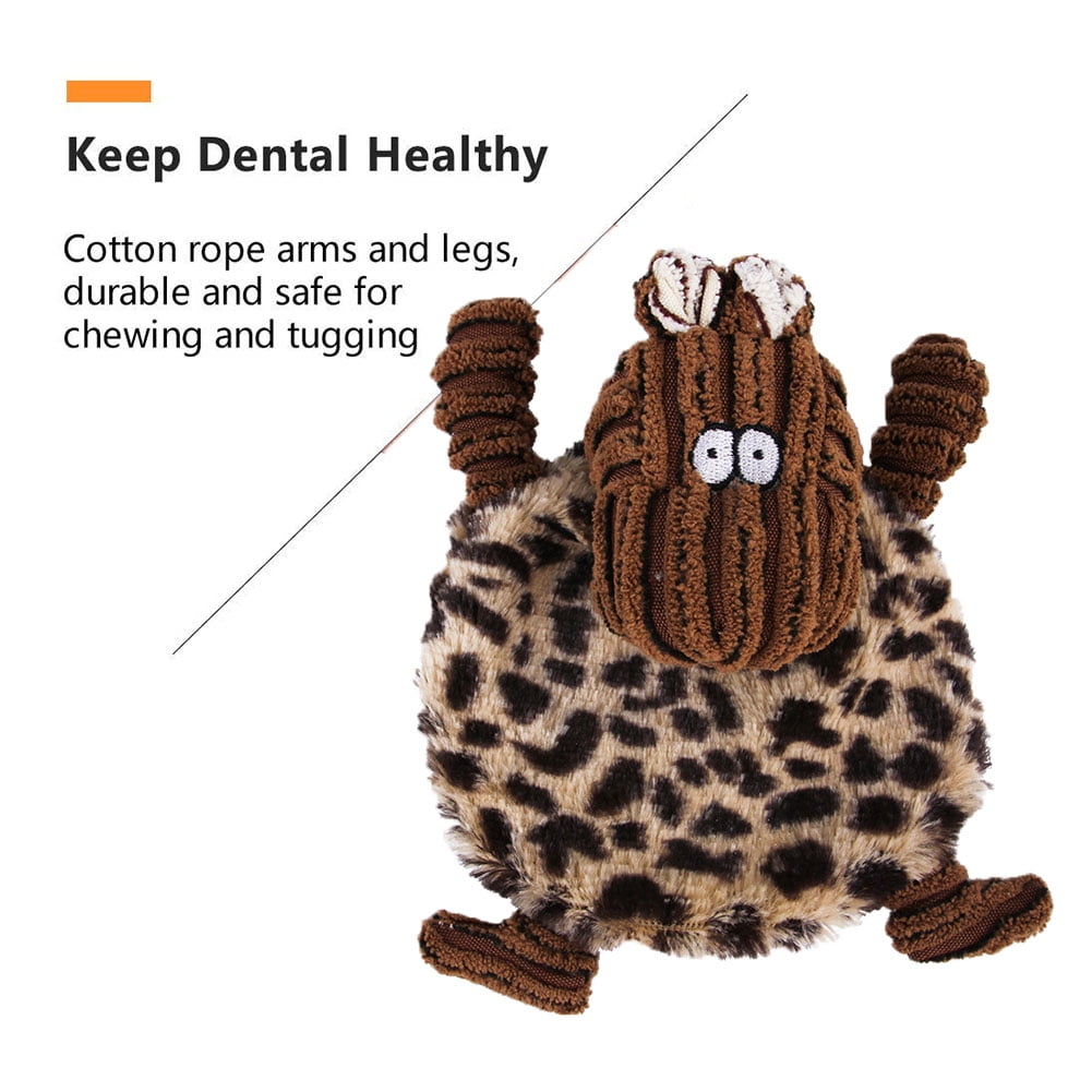 Kepooman Dog Chew Toy for Teething Chewing and Playtime, No Stuffing Plush Animal Dog Squeaky Toy, Single, Cow Kepooman Dog Chew Toy for Teething Chewing and Playtime, No Stuffing Plush Animal Dog Squeaky Toy, Single, Cow