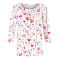 thumbnail image 5 of Valentine's Day Shirts Women Cute Love Heart Tops Valentines Gifts for Women Girlfriend Wife Graphic Tees (XL, White), 5 of 5