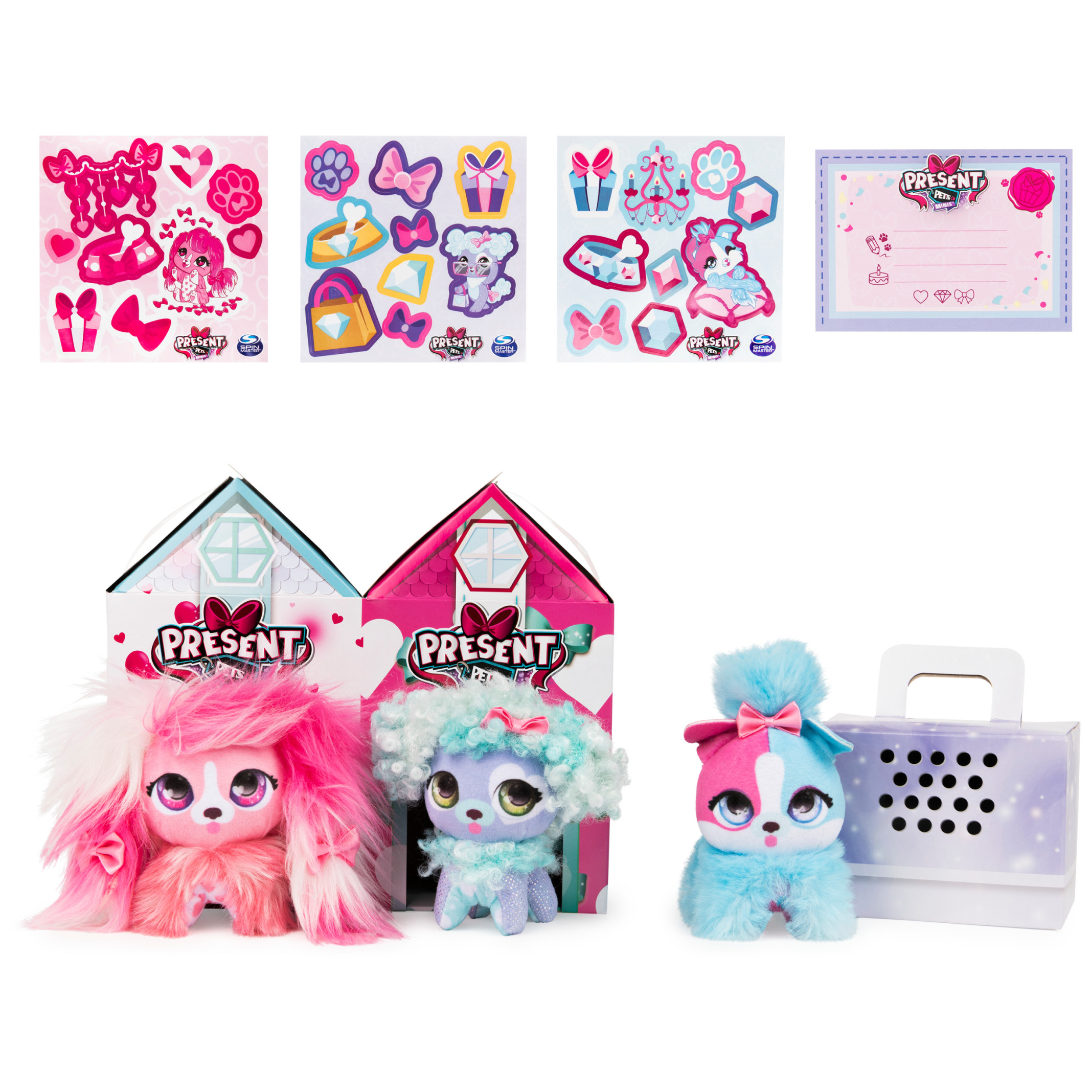 Present Pets Minis 3-Pack Fluffy BFFs, 3-inch Plush Toys