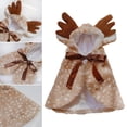 thumbnail image 5 of Christmas Pet Costumes - Warm Elk Cape with Hat, Soft Comfortable Festival Pet Clothing, 5 of 7