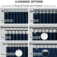 thumbnail image 5 of Back Tab Curtains, 2-Panel Set Rod Pocket & Pinch Pleat Design Light-Filtering & Thermal Insulation Ideal for Living Room, Bedroom & Office Windows, 5 of 9