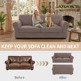 thumbnail image 6 of XYMHUN Armchair Cover Stretch Sofa Cover for Armchair Slipcover Furniture Protector,Khaki, 6 of 7