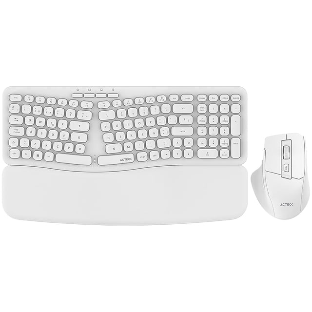 Kit 2 en 1 Teclado y Mouse ACTECK CREATOR ULTRA CONFORT MK650 Ergonomico Inalambrico USB 2.4 Ghz