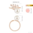 thumbnail image 5 of Angara South Sea Cultured Pearl Olive Leaf Wrap Ring in 14K Rose Gold for Women | June Birthstone Jewelry for Her, 5 of 8