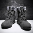thumbnail image 5 of Mens Winter Snow Boots Warm Fur Lined Non-Slip Lightweight Comfortable Casual Outdoor Hiking Boots Gray 9.5 US, 5 of 7