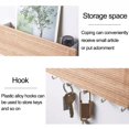 thumbnail image 3 of Wall Mounted Wooden Hanger Decorative Shelf Sundries Storage Box Organizer Home Key Rack Hook, 3 of 10