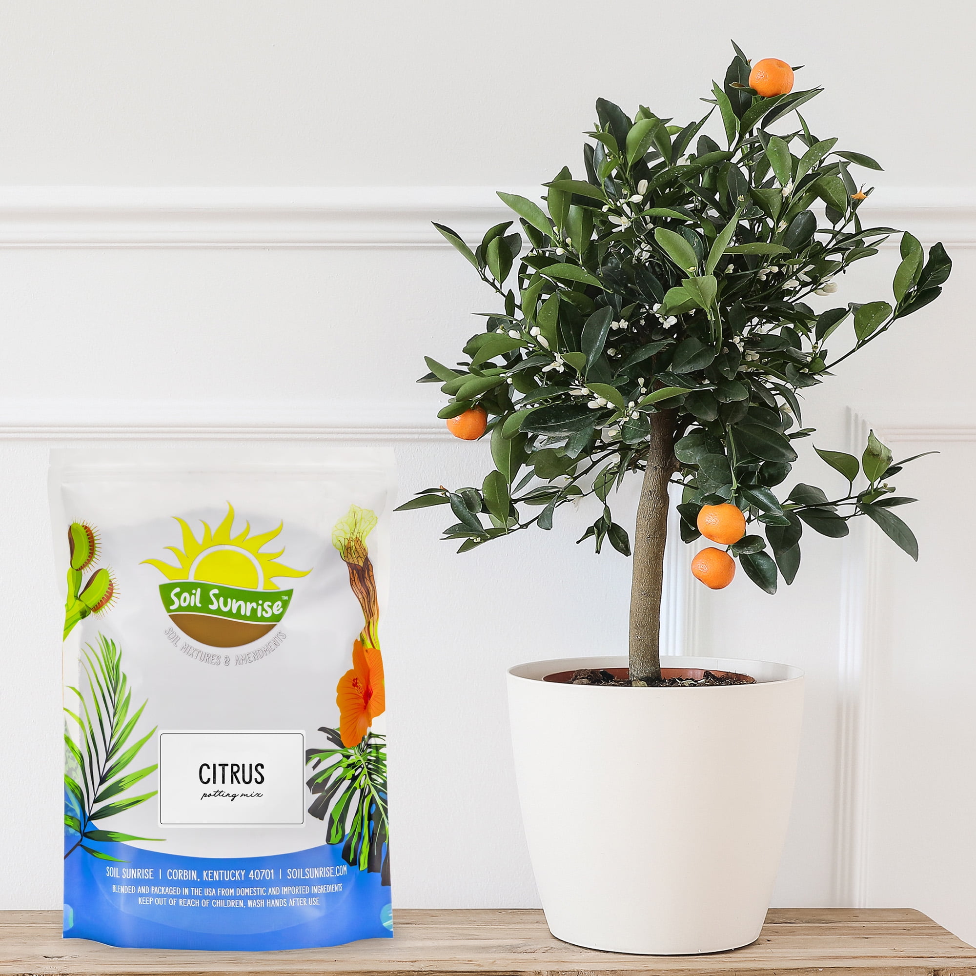 Citrus Tree Potting Soil Mix (30 Quarts), Special Blend for Indoor Oranges, Lemons, Limes and More