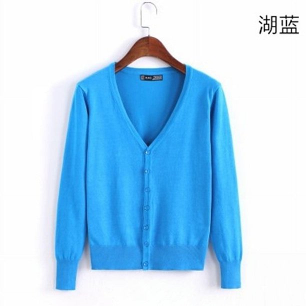 Suéter de punto con botones para mujer, chaqueta holgada con cuello en V, Tops informales de manga larga, 4XL talla grande, primavera y otoño, 2023