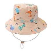 ZHAGHMIN Hiking Hats For Women Children Fisherman Hat Spring And Summer New Pattern Cartoon Animal Print Cute Breathable Comfortable Adjustable Belt Sun Hat Bucket Hat Leather One Has Black Kids Buc