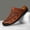 Brown, variant on Men's Beige Breathable Mesh Closed-Toe Slide Sandals