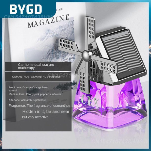 Solid Car Aromatherapy Diffuser Solar Energy Durable Windmill Aromatherapy Deodorization Rotation Windmill Design LightblueRussian Federation He Qiyong unisex