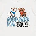thumbnail image 4 of Inktastic Moo Moo I'm 1 with Cute Holstein Cows Boys or Girls Baby T-Shirt, 4 of 5