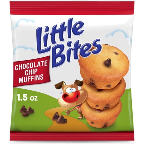 Little Bites Chocolatey Chip Muffins, 1.5 oz, Made with Real Chocolate Chip Mini Muffins, Pouch