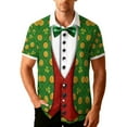thumbnail image 2 of Yaoyar Men Hawaiian Shirt Unisex Summer Beach Casual Short Sleeve Button Down Shirts St. Patrick's Day Printed Clothing, 2 of 8
