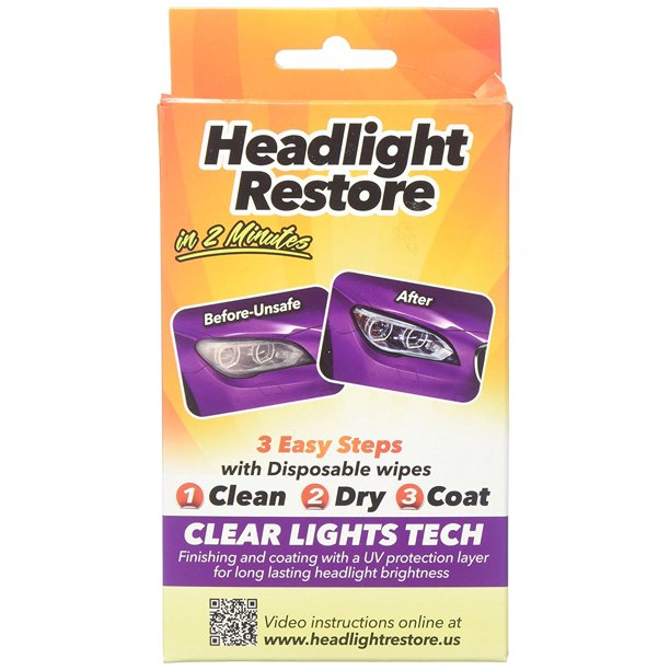 CLT Headlight Restoration Kit, Headlight Lens Cleaning Wipes Walmart