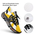 thumbnail image 4 of Aesthetic Signal Yellow And White Sunburst Walking Shoes for Men Woman Lightweight Tennis Fashion Elastic Sports Shoes Cushion Basketball Shoes, 4 of 7