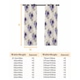 thumbnail image 6 of Purple Spring Floral Blackout Curtains for Bedroom, Farmhouse Flowers Modern Art Thermal Insulated Kitchen Drapes with Grommets, Light Blocking Window Treatment, 2 Panels 52" x 72", 6 of 7