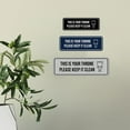 thumbnail image 2 of Signs ByLITA Standard This is Your Throne, Please Keep it Clean Door or Wall Sign Durable ABS Plastic | Laser Engraved | Easy Installation | Elegant Design Sign (Blue) - Medium, 2 of 7