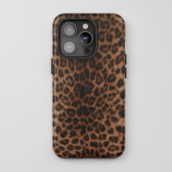 Leopard Print For iPhone Protective Phone Case Wild Fashion Brown