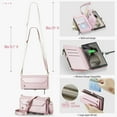 thumbnail image 2 of Compatible with Samsung Galaxy S25 Ultra Wallet Case, 10 Card Slots & 1 Zipper Coin Pocket & 1 Cash Slot & 1 Cash Pocket & Lanyard & Crossbody Strap & Kickstand & RFID Blocking Phone Case, Pink, 2 of 10