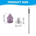 thumbnail image 2 of 12mm Studs for Clothing, 24 Sets Spikes for Clothes Studs and Spikes Leather Rivets Metal Cone Punk Spikes Screw Posts for Leather Jacket, Light Purple, 2 of 6